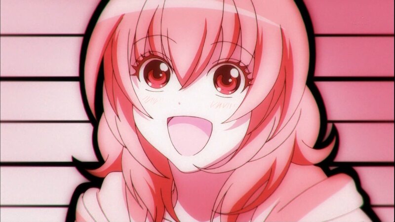 Pink-haired Anime Girl — Pink, Surprised, Manga