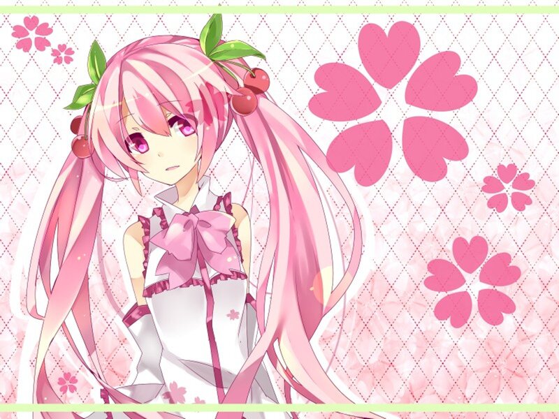 Pink-haired Anime Girl — Pink, Sweet, Spring