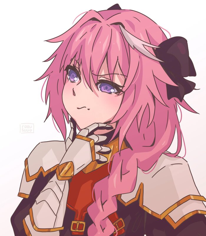 Pink-haired Anime Girl — Pink, Thoughtful, Purple Eyes