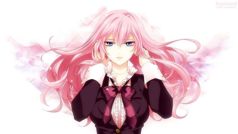 pink-haired anime girl portrait