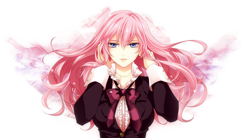 pink-haired anime girl portrait