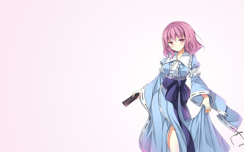 Pink-haired Anime Girl — Purple, Calm, Sword
