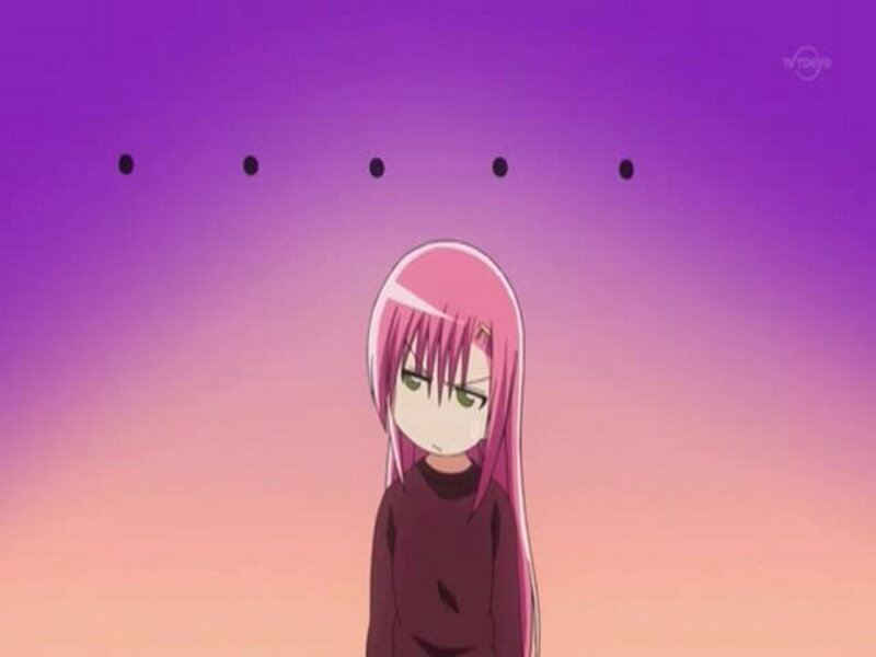 Pink-haired Anime Girl — Purple, Calm