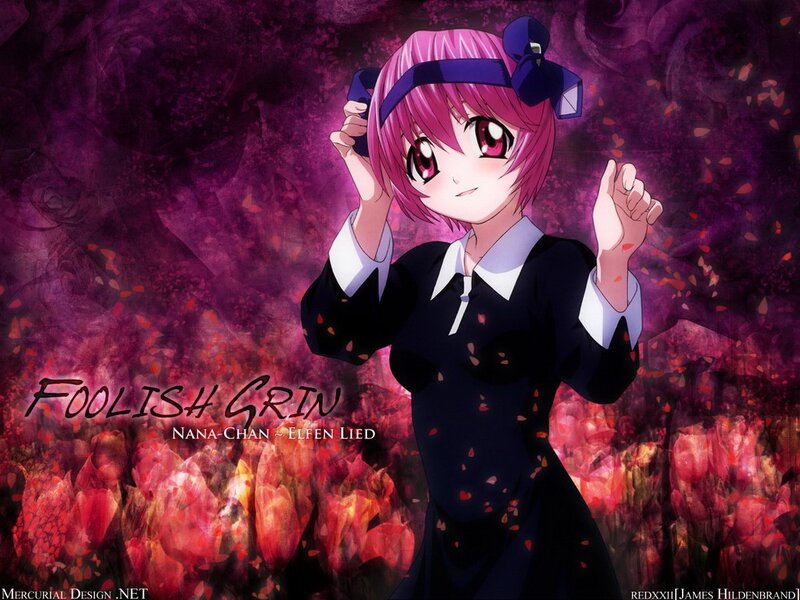 Pink-haired Anime Girl — Purple, Dramatic, Flowers