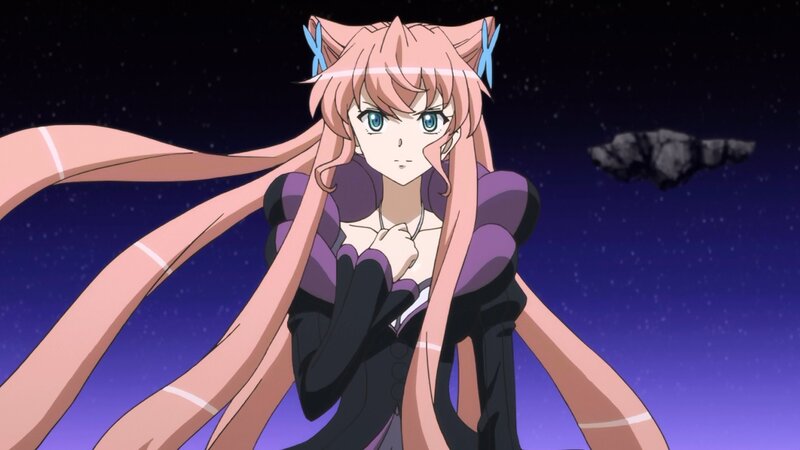 Pink-haired Anime Girl — Purple, Dramatic, Night, Cat Ears, Space