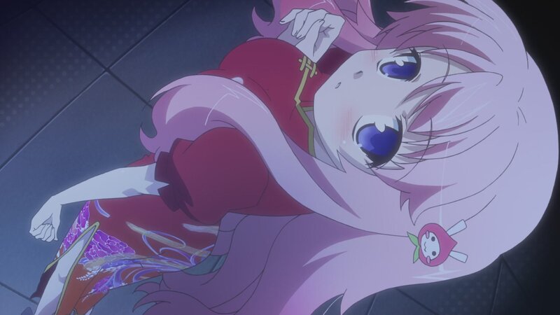 Pink-haired Anime Girl — Purple, Dramatic, Night, Kimono