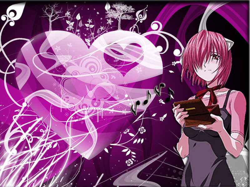 Pink-haired Anime Girl — Purple, Dreamy