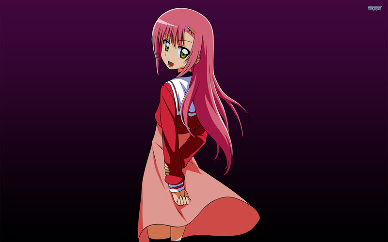Pink-haired Anime Girl — Purple, Neutral
