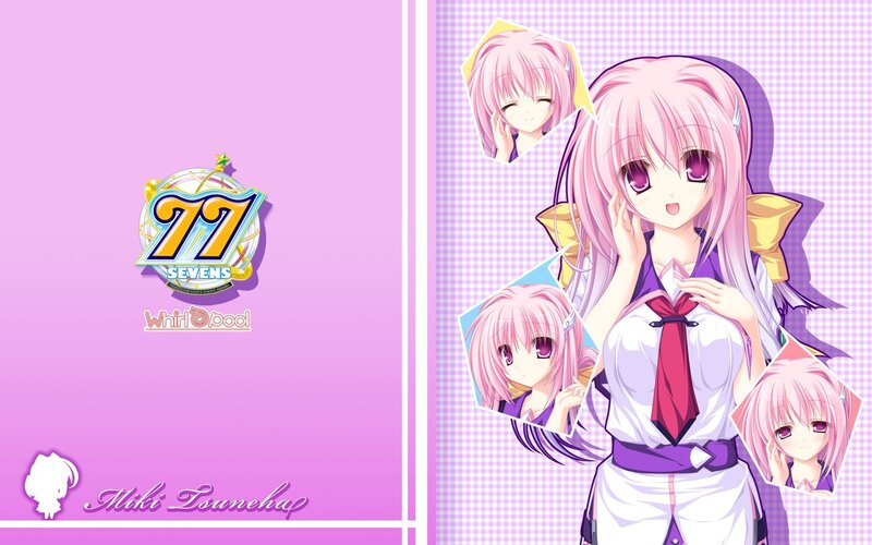 Pink-haired Anime Girl — Purple, Playful