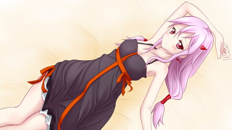 Pink-haired Anime Girl — Purple, Relaxed, Dress