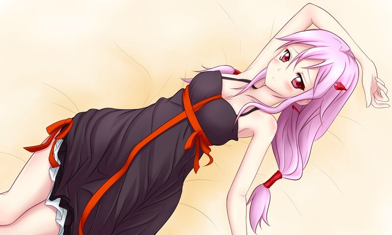 Pink-haired Anime Girl — Purple, Relaxed