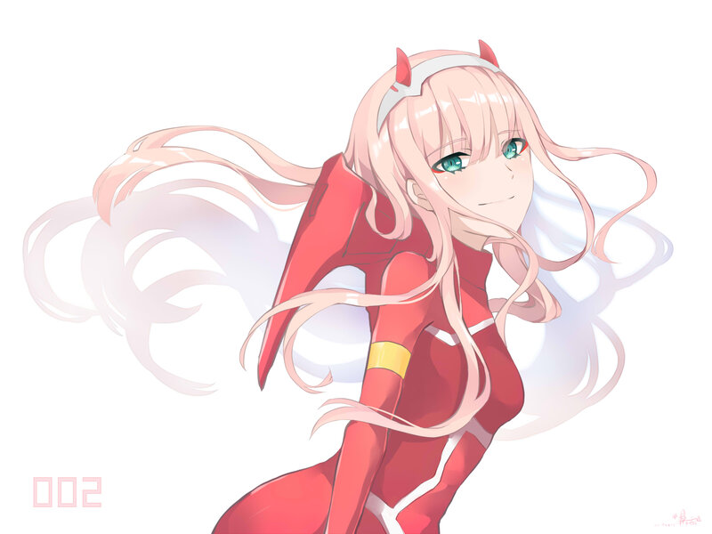 Pink-haired Anime Girl — Red, Calm, Red Suit