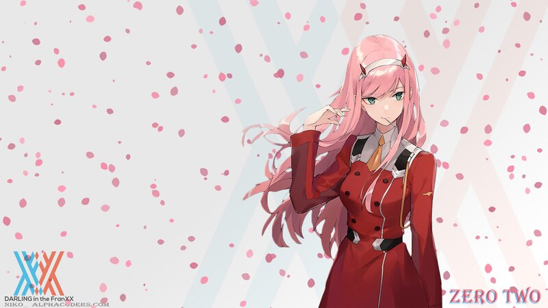 Pink-haired Anime Girl — Red, Calm, Spring