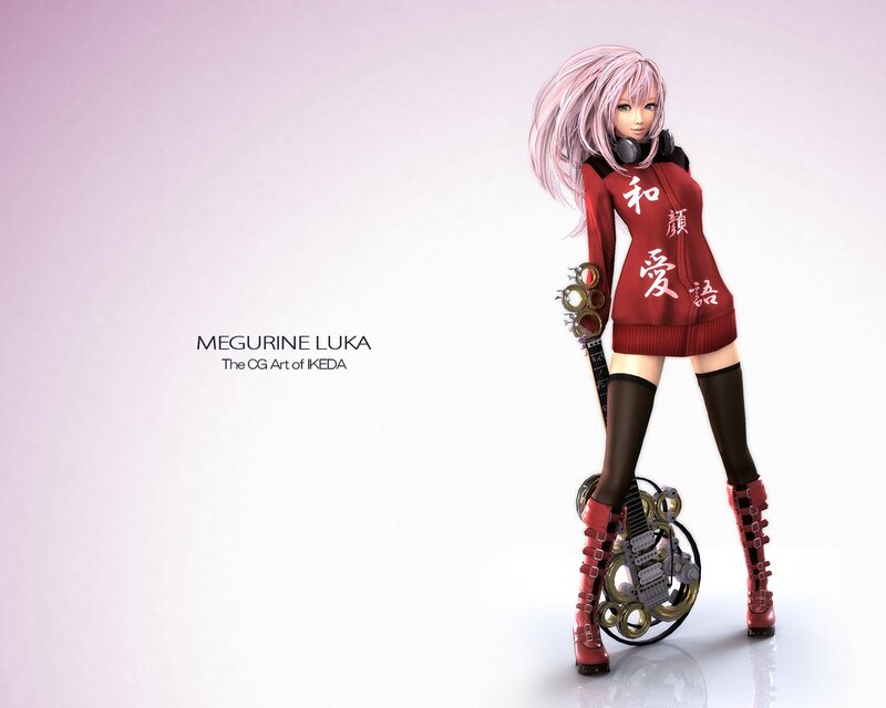 Pink-haired Anime Girl — Red, Confident, 3d Render