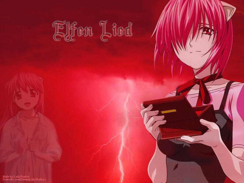 Pink-haired Anime Girl — Red, Dramatic, Cat Ears, Book