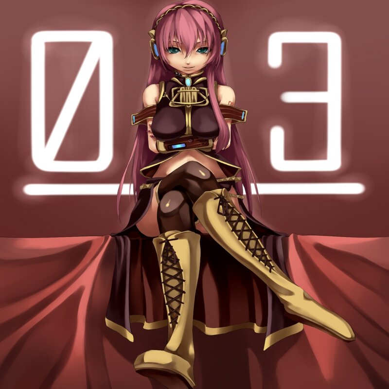 Pink-haired Anime Girl — Red, Dramatic, Headphones