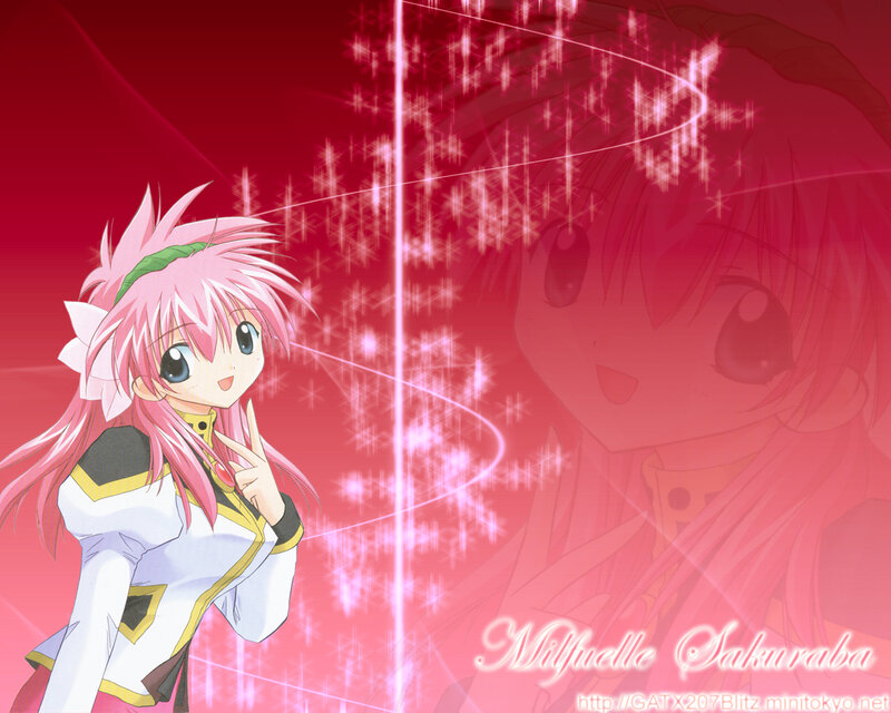 Pink-haired Anime Girl — Red, Dreamy