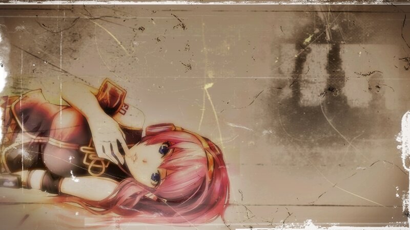 Pink-haired Anime Girl — Red, Melancholic