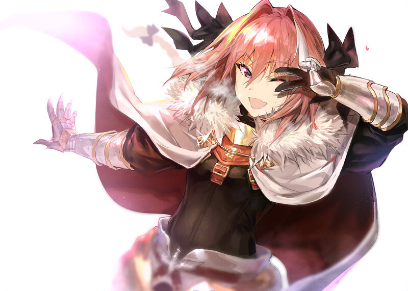 Pink-haired Anime Girl — White, Playful, Sword