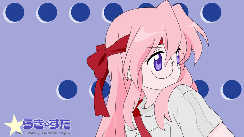 Pink-haired anime girl with bow