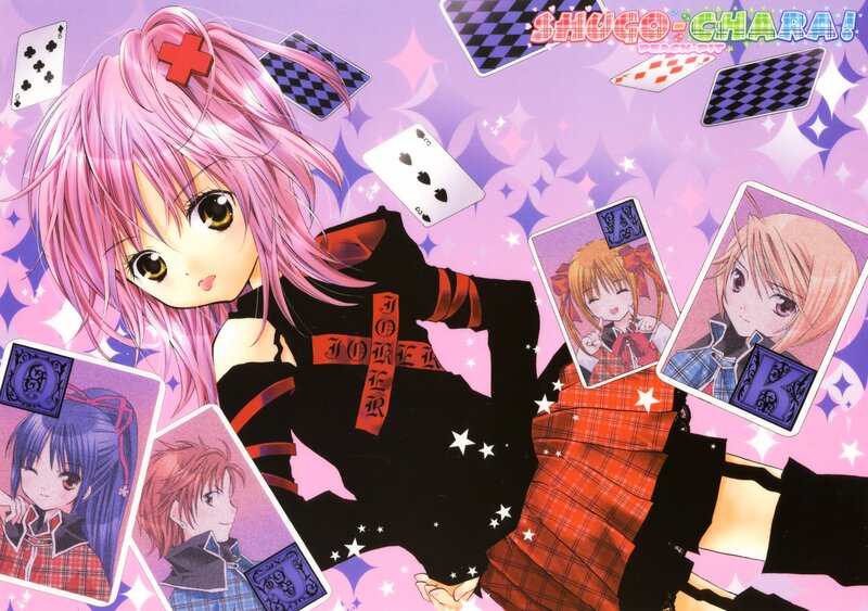 Pink-haired anime girl with cards