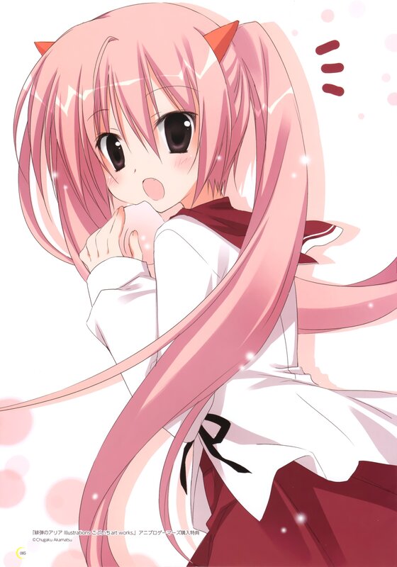 pink-haired anime girl with cat ears