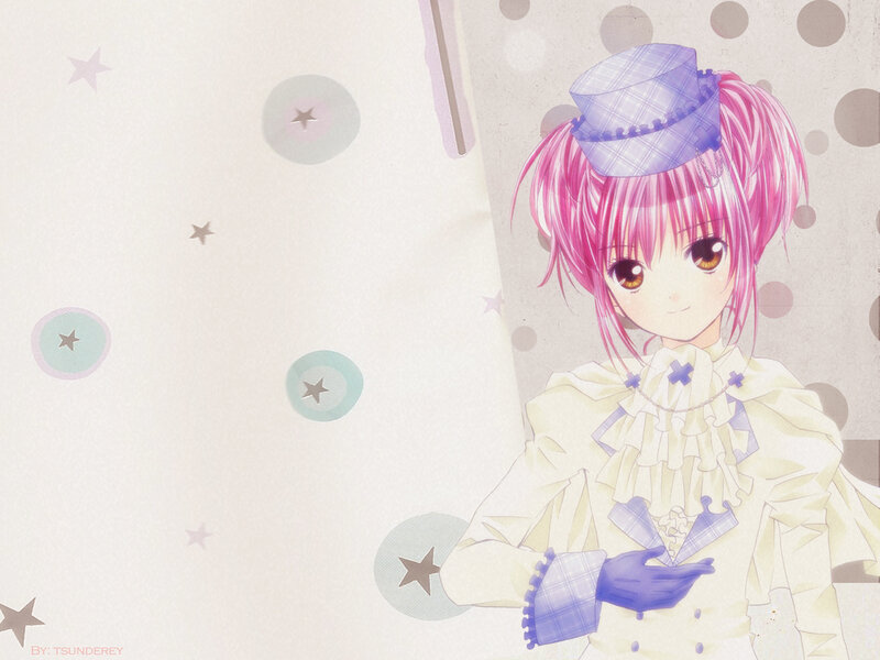 pink-haired anime girl with hat