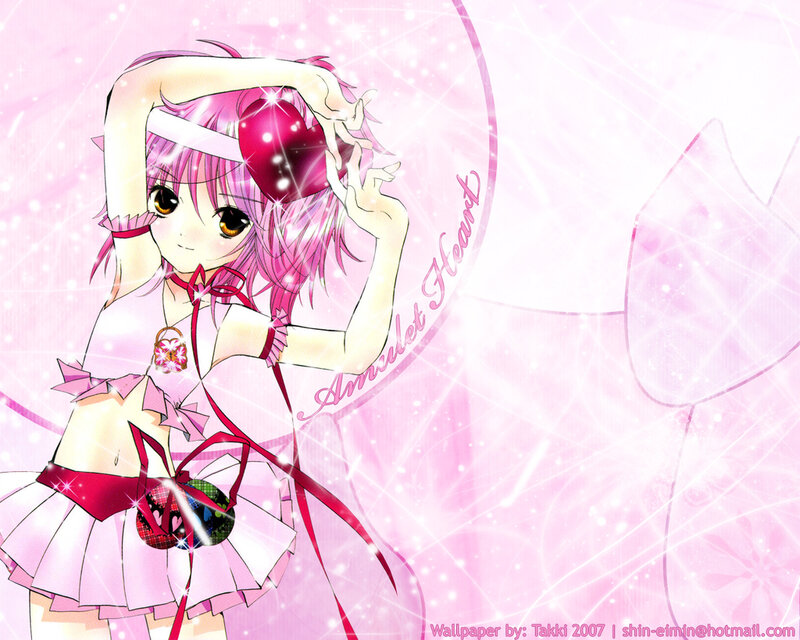 Pink-haired anime girl with heart