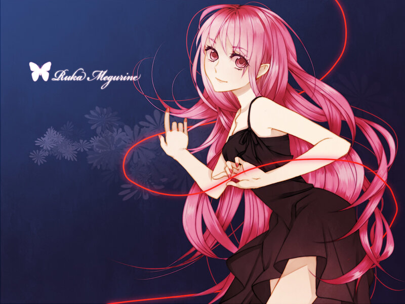 Pink-haired anime girl with red energy