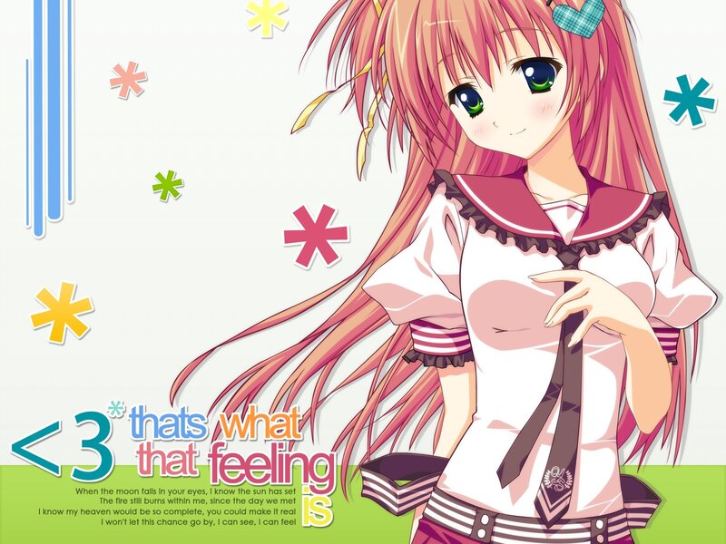 pink-haired anime girl with tie