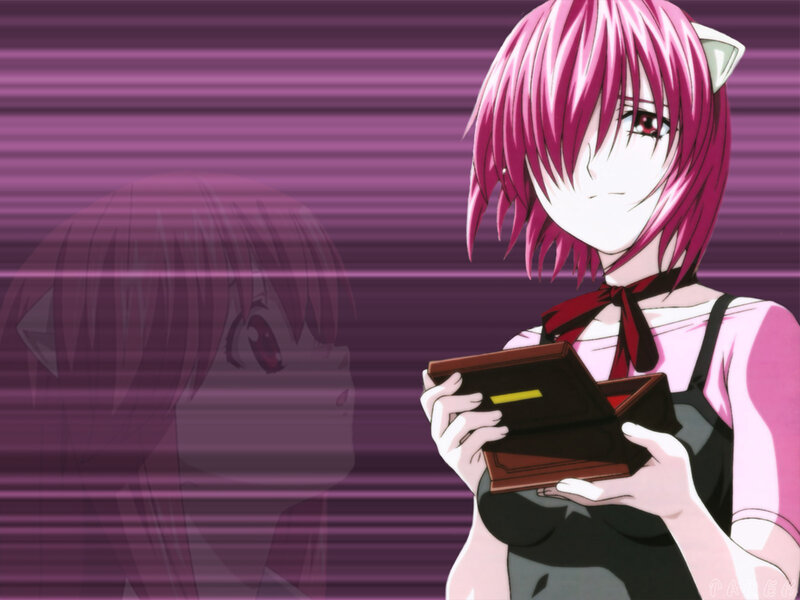 pink-haired anime girl with wallet