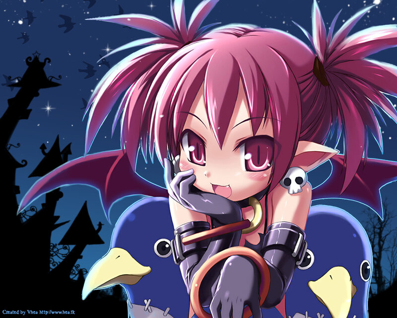pink-haired anime girl with wings
