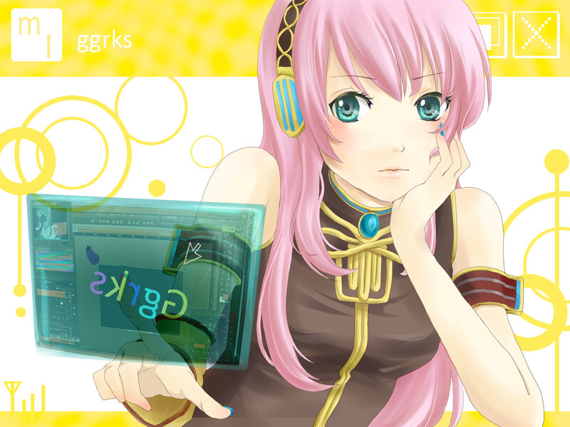 Pink-haired Anime Girl — Yellow, Calm