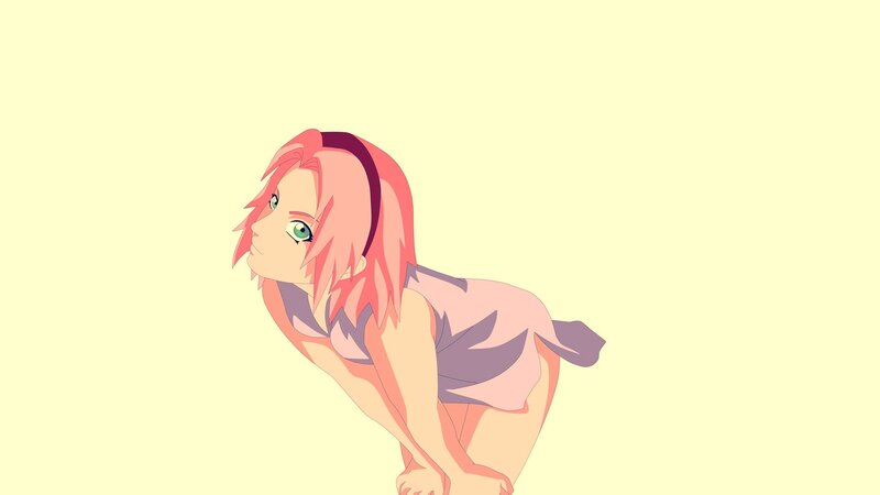 Pink-haired Anime Girl — Yellow, Neutral
