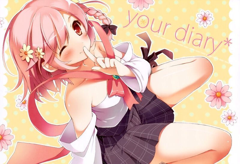 Pink-haired Anime Girl — Yellow, Playful