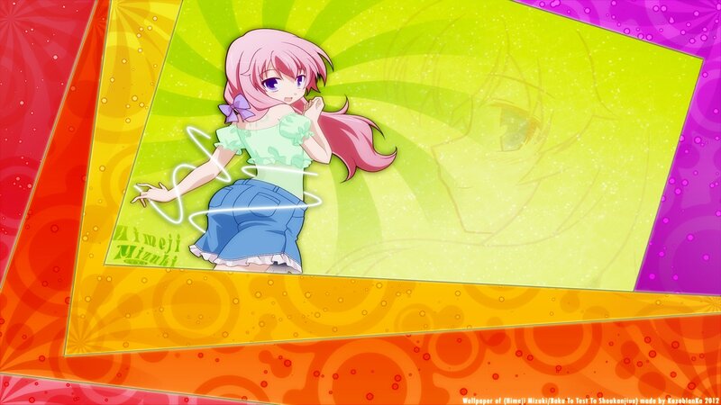 Pink-haired Anime Girl — Yellow, Vibrant, Anime Character