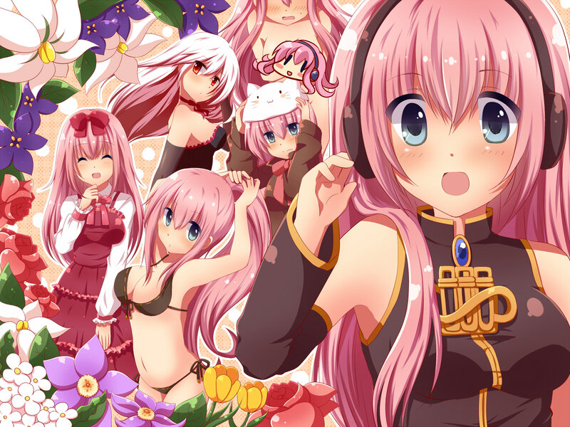 Pink-haired Anime Girls — Pink, Cheerful