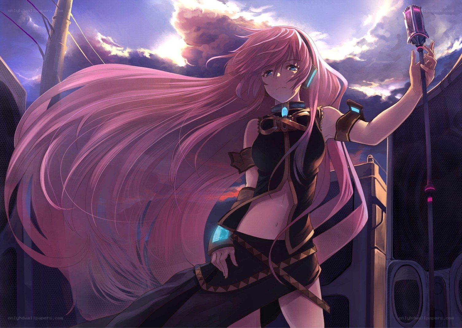 pink-haired anime singer