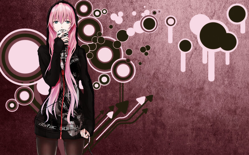 pink-haired anime singer