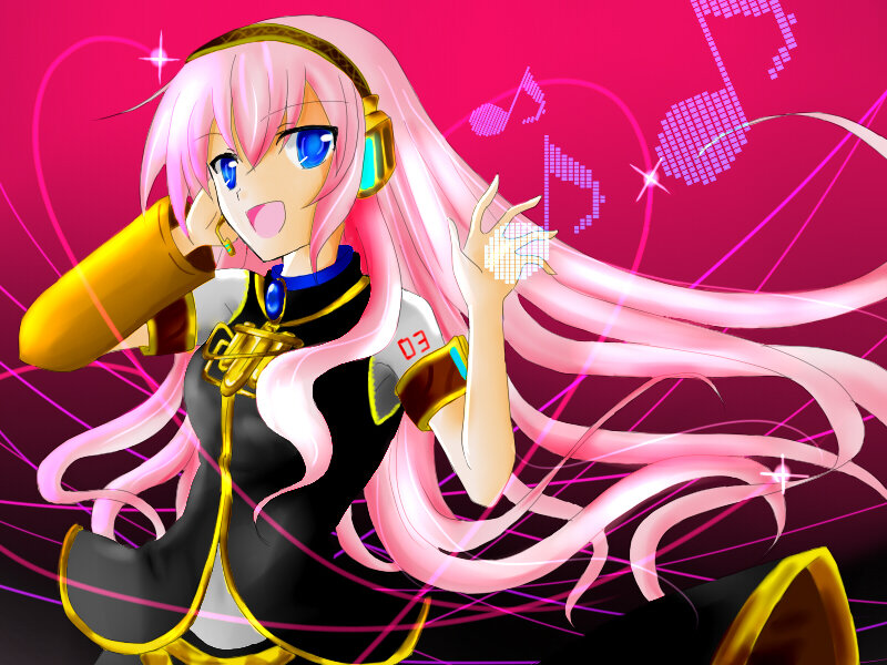 pink-haired anime singer