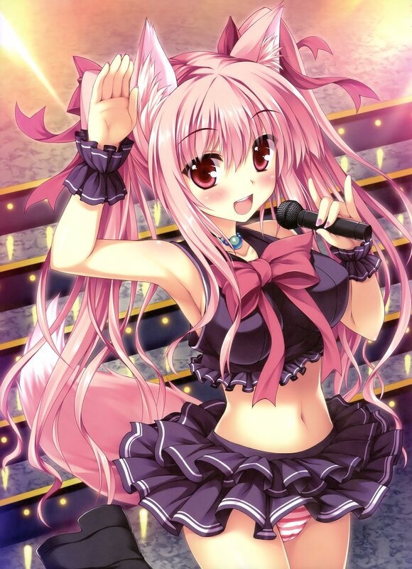 pink-haired anime singer
