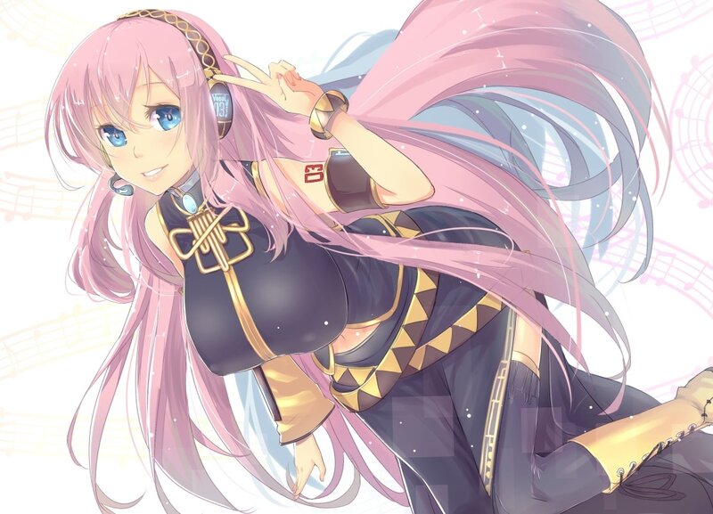 pink-haired anime singer
