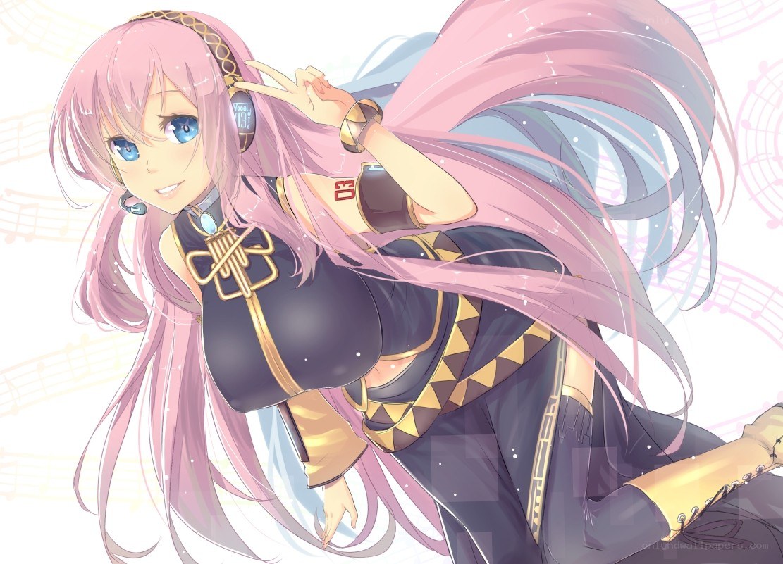 pink-haired anime singer