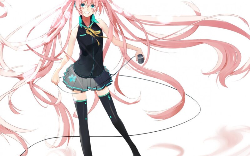 pink-haired anime singer