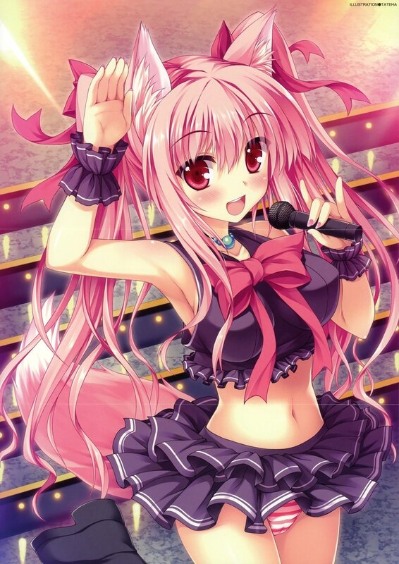 pink-haired anime singer
