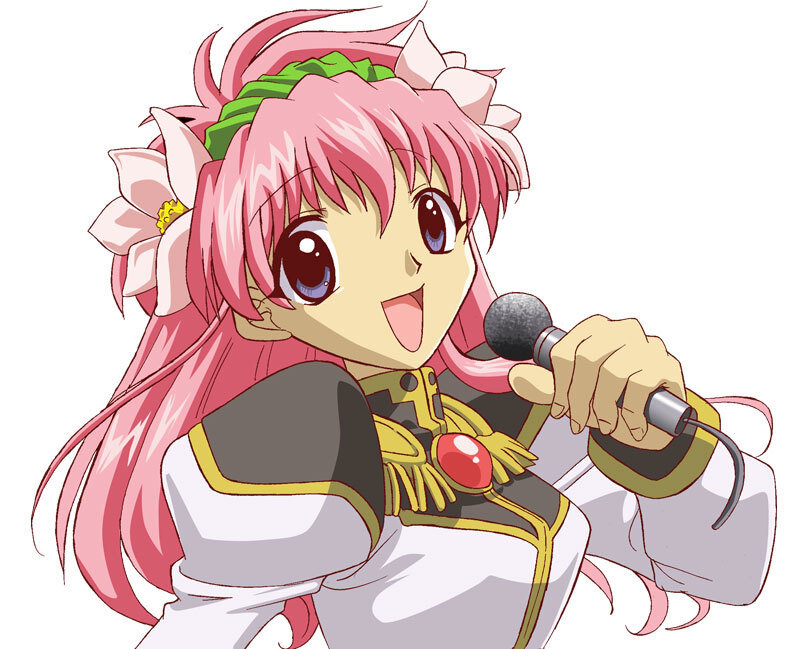 pink-haired anime singer