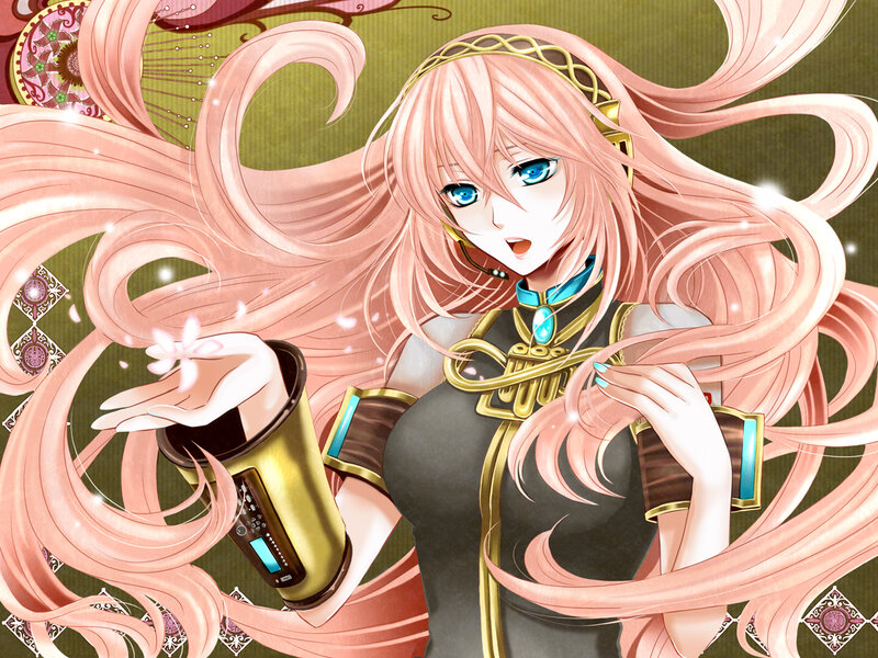 pink-haired anime singer