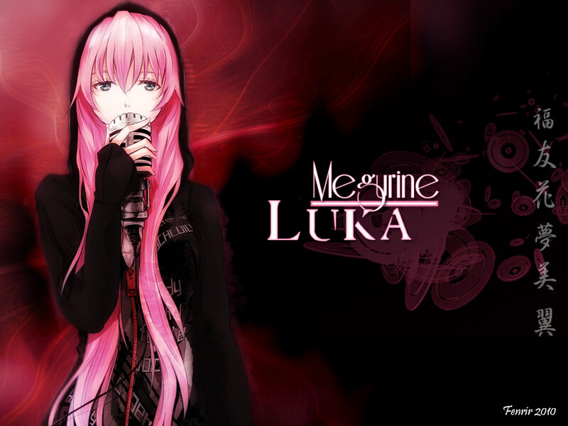 Pink-haired Anime Singer — Black, Dramatic