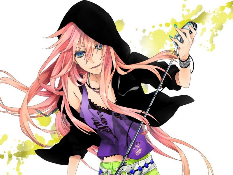 Pink-haired Anime Singer — Pink, Energetic