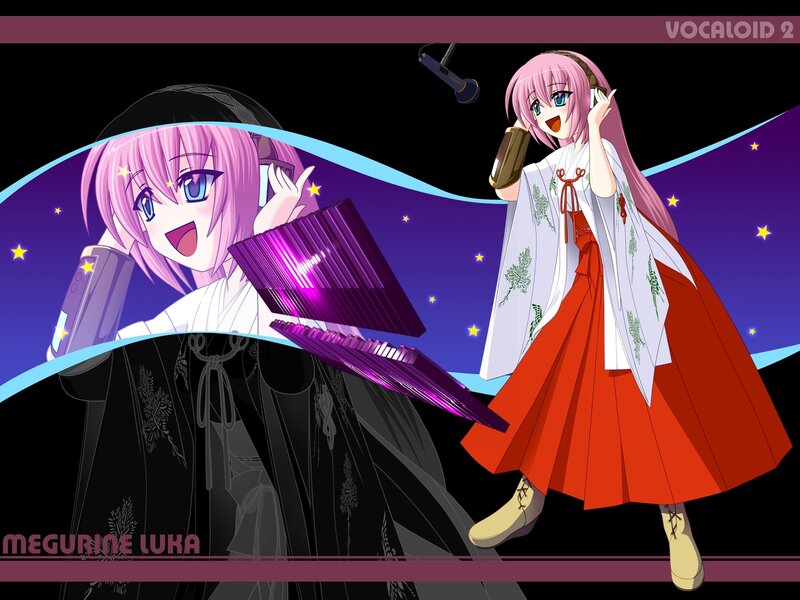 Pink-haired Anime Singer — Purple, Energetic